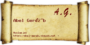 Abel Geréb névjegykártya